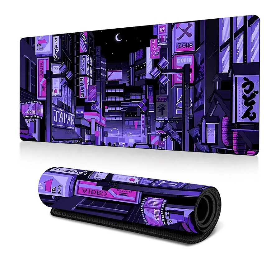 SOVAWIN SOVAWIN Cyberpunk Urban Street Mouse Pad 800x300x1.5mm Purple-blue — product photo