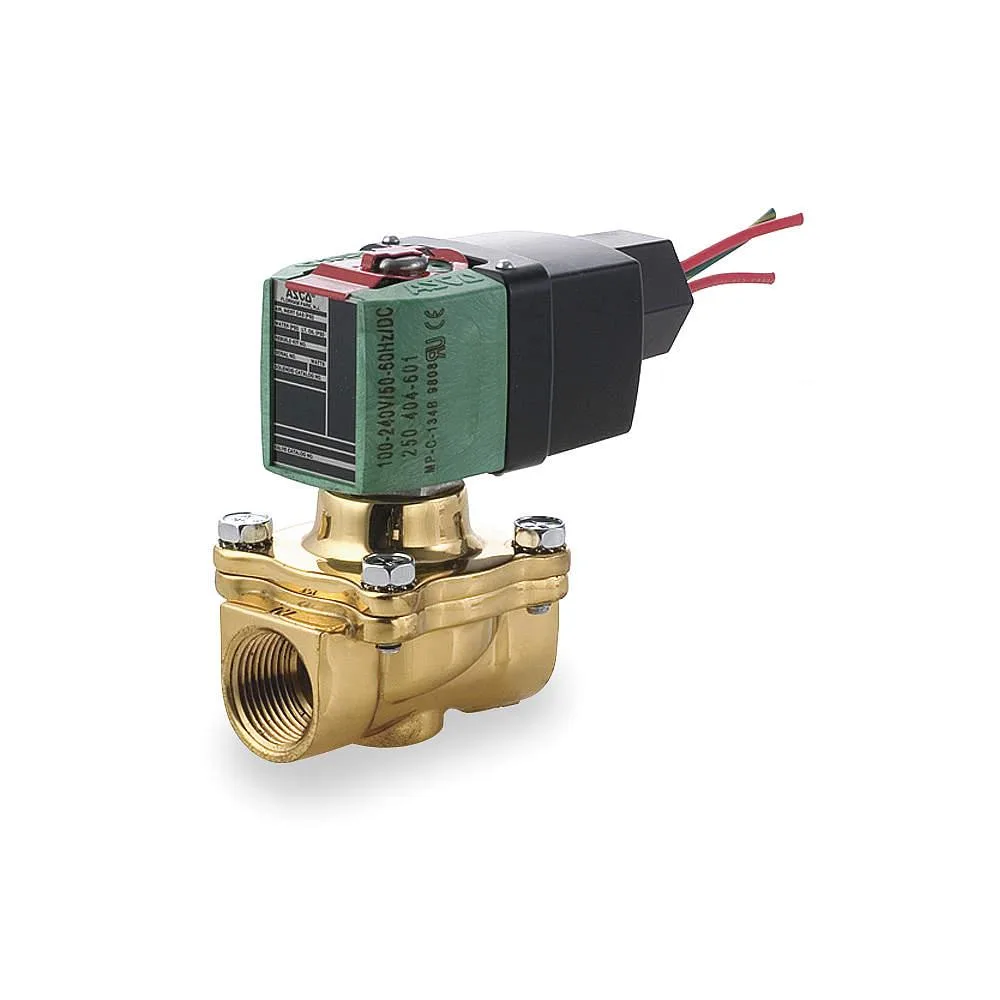 Red Hat Red Hat 8210P095 3/4 In Brass Solenoid Valve 2 Way NC 100-240VAC/DC 150 psi 5.00 Cv — product photo