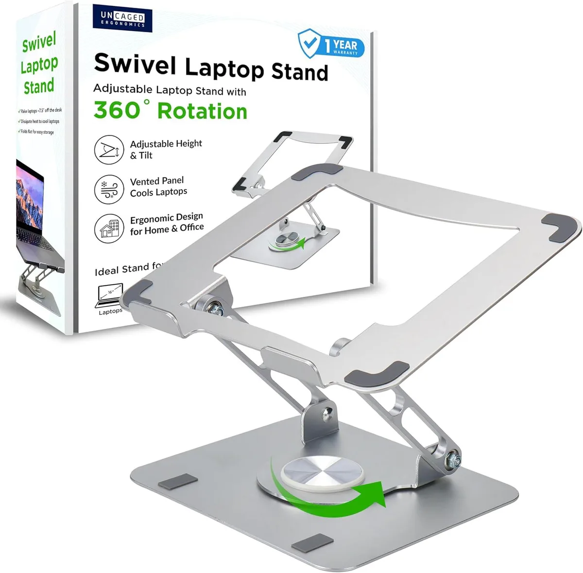 Emazne Emazne Swivel Laptop Stand 360° Rotation laptop cooling pad — product photo