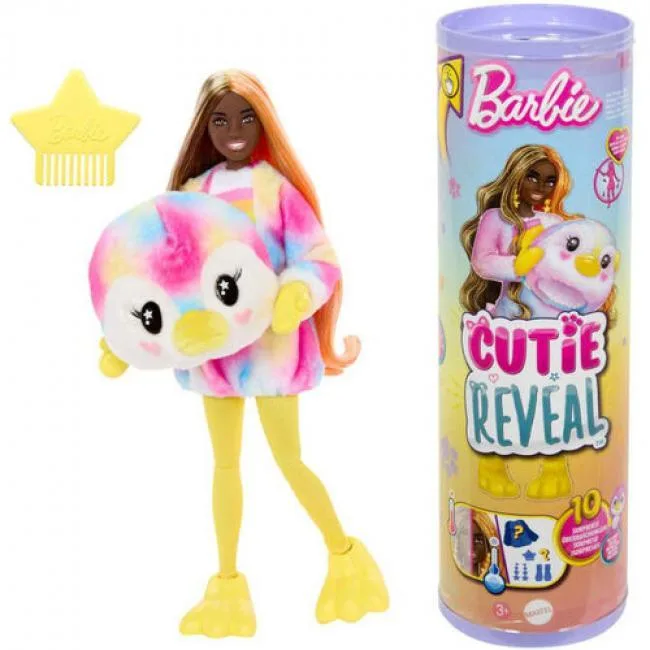Barbie Barbie Cutie Reveal Color Wow Penguin Doll HRK40 10 surprises — product photo