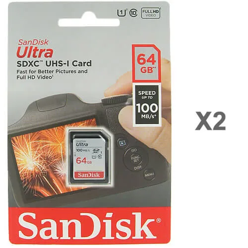 SanDisk SanDisk Ultra 64GB SDXC Class 10 memory card 2-pack — product photo