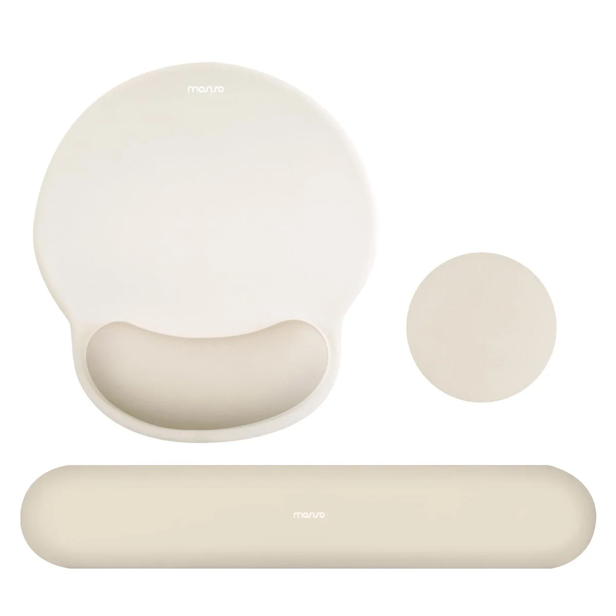  MOSISO Wrist Rest Set Khaki 17.32 x 3.15 in — product photo