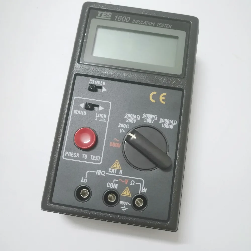 TES Electrical Electronic Corp. TES Electrical Electronic Corp. 1600 Insulation Tester 200M 250V 500V 2000M 1000V LCD electrician tool — product photo