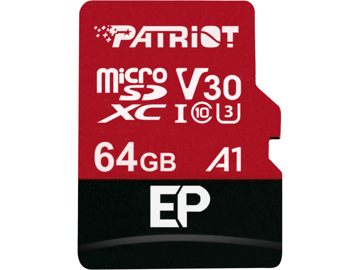 Patriot Memory Patriot Memory PEF64GEP31MCX 64GB microSDXC U3 A1 V30 memory card — product photo