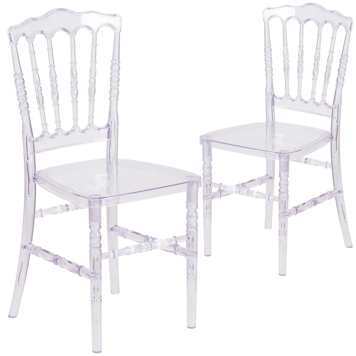 Flash Furniture Flash Furniture Elegance Crystal Ice Napoleon Chair, Set of 2 — product photo