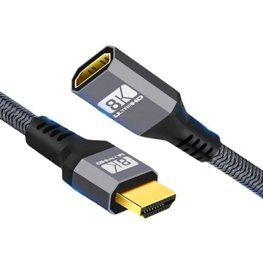 LORDWORLD LORDWORLD HDMI 2.1 Extension Cable Male to Female 0.3m 48Gbs 8K 60Hz 4K 120Hz — product photo