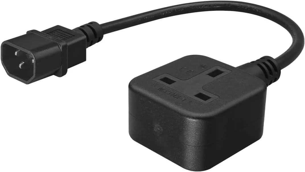TeKit TeKit IEC C14 Male to UK 13A Female Power Adapter 1ft 17AWG 13A 250V — product photo