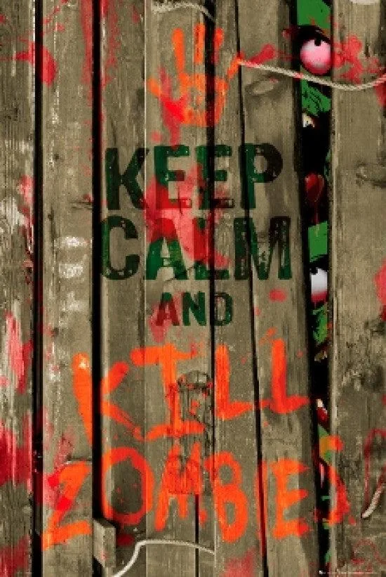 Poster print Keep Calm And Kill Zombies 22 x 34 inches