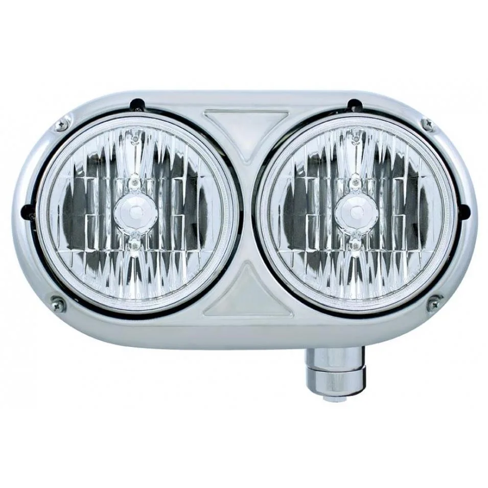 United Pacific Industries United Pacific Industries Peterbilt 359 304 Stainless Steel Crystal Halogen Dual Headlight Passenger 32186 — product photo