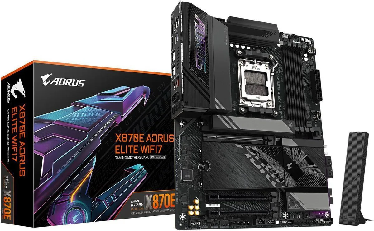 GIGABYTE GIGABYTE X870E AORUS ELITE WIFI7 EZ-Latch AMD motherboard — product photo