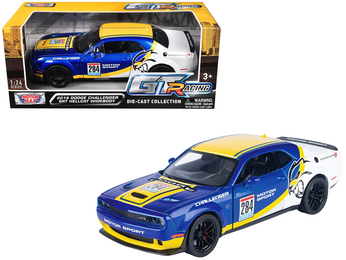 MOTORMAX MOTORMAX 2018 Dodge Challenger SRT Hellcat Widebody #284 1/24 Diecast hobby collectible — product photo