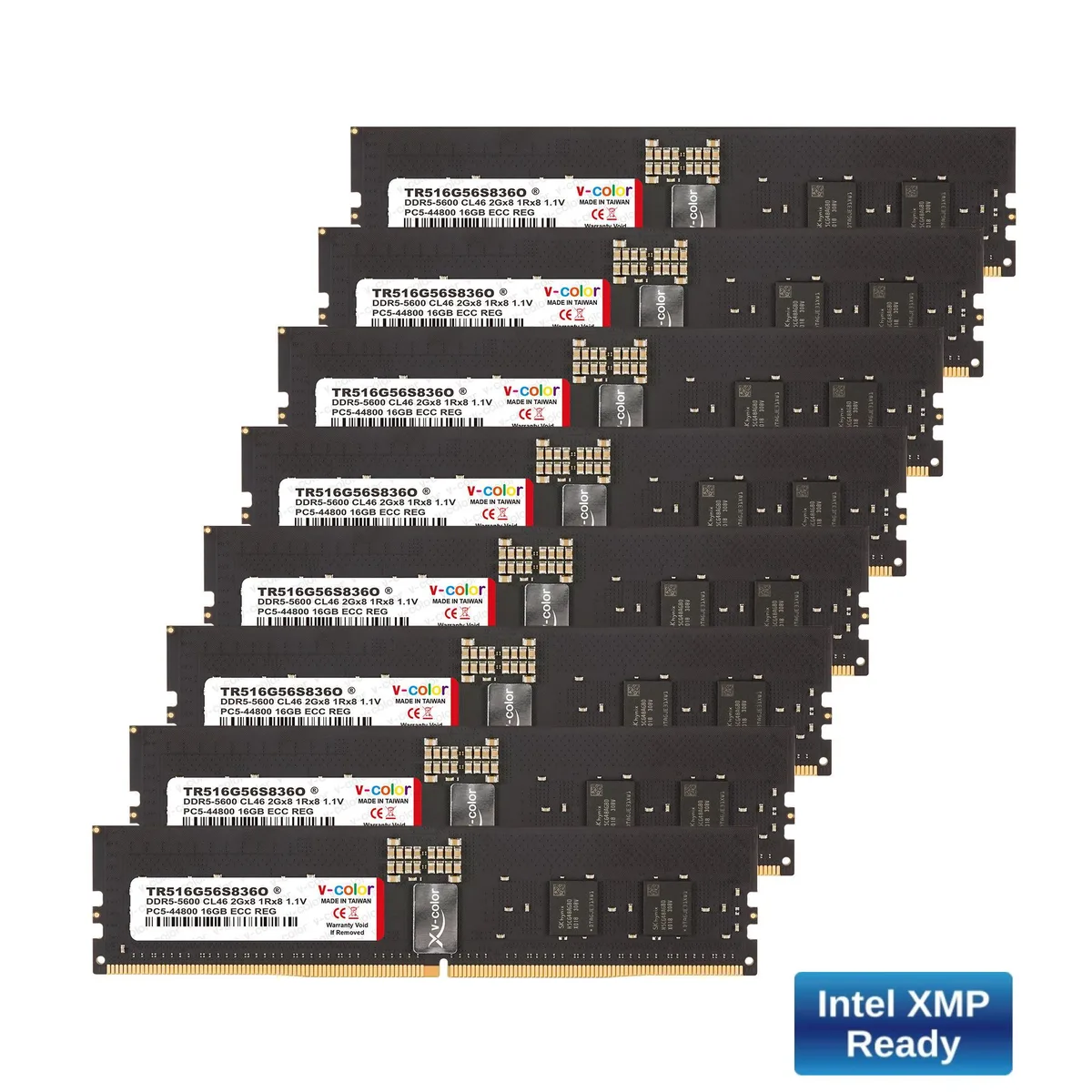 V-color V-color TR516G56S836O 128GB (16GBx8) DDR5 5600 CL36 OC R-DIMM ECC Registered memory upgrade — product photo