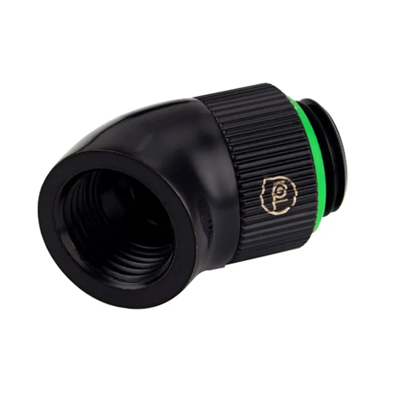 Bitspower Bitspower BPTA-45RE-GB 45° Rotary Extender Fitting G1/4" Glorious Black 2-pack — product photo