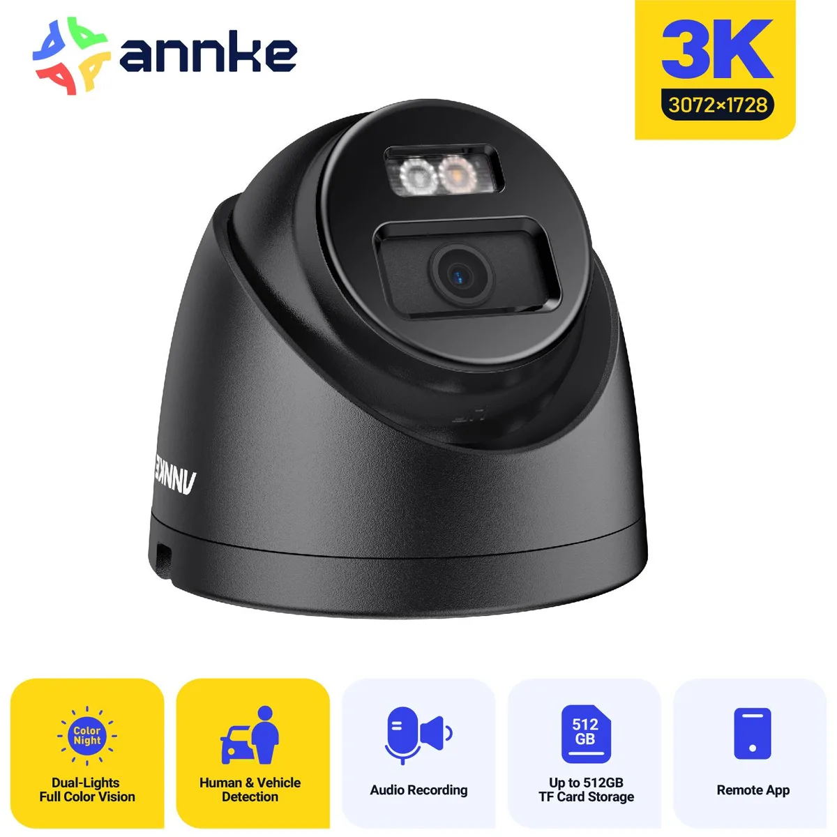 Annke Annke AC500 3K PoE Surveillance Security System Black — product photo