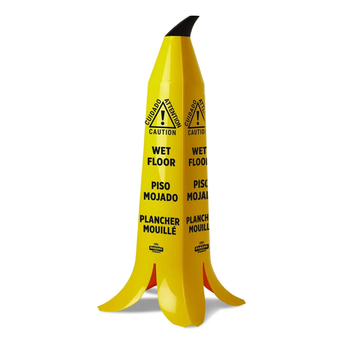 Impact Products, LLC. Impact Products B1101 Banana Wet Floor Cone 14.25 x 36.75 Yellow/Brown/Black — product photo