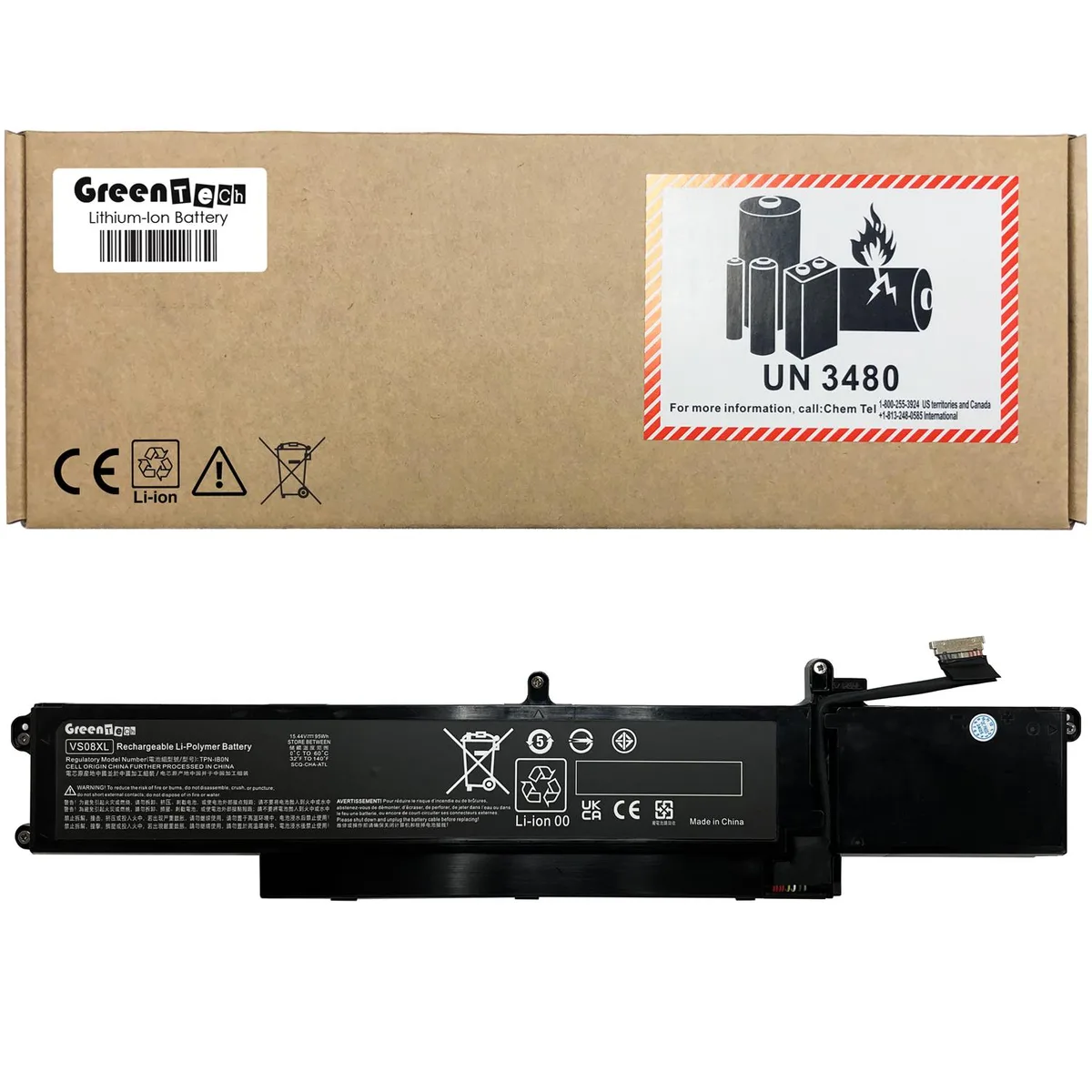 GreenTechLLC GreenTechLLC VS08XL 95WHR 8-cell laptop battery for HP ZBook Fury 16 G9 G10 — product photo