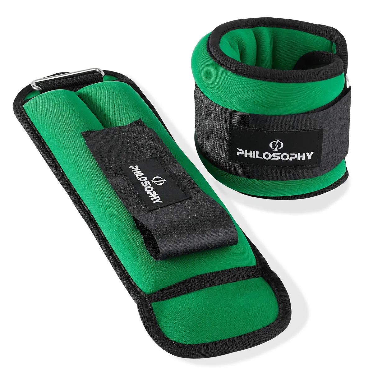 Philosophy Gym Philosophy Gym Ankle/Wrist Weights 4 lb Each 8 lb Total Green — product photo