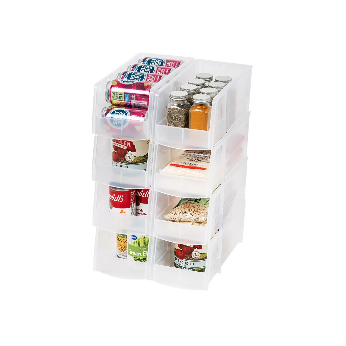 IRIS USA, INC. IRIS USA, INC. 8 Pack Large Storage Basket Clear 13x6x5 11x4.5x4.75 — product photo