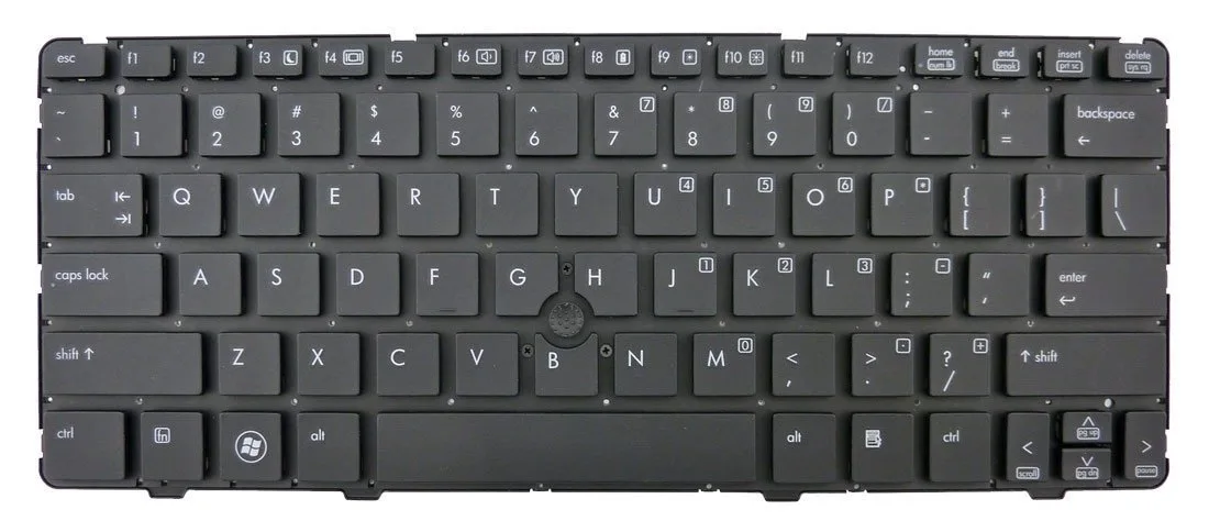 NDLIULEI NDLIULEI US Laptop Keyboard Black without Frame for HP EliteBook 2560p 2570p 638512-001 — product photo
