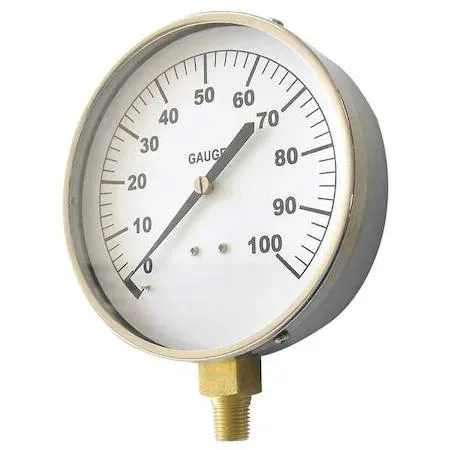 Value Brand Value Brand 18C810 Altitude Pressure Gauge 0 to 140 psi 4 1/2 in Dial 1/4 in — product photo