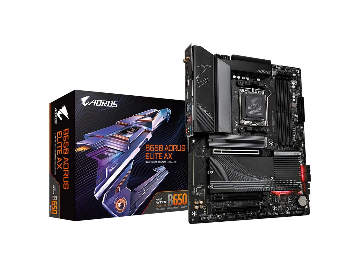 GIGABYTE GIGABYTE B650 AORUS ELITE AX AM5 LGA 1718 AMD motherboard — product photo
