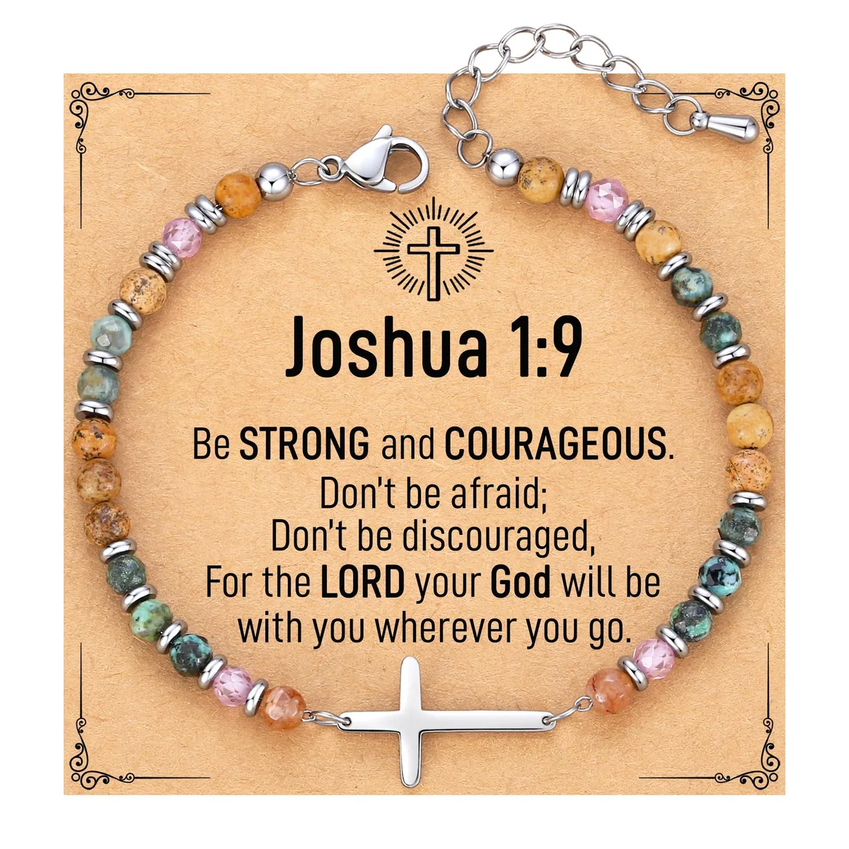  TONY &amp; SANDY Cross Bracelet Adjustable 7.4 Inches Colorful — product photo