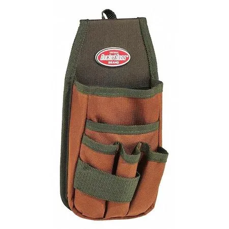 Bucket Boss 54170 polyester utility pouch with flap and five pockets