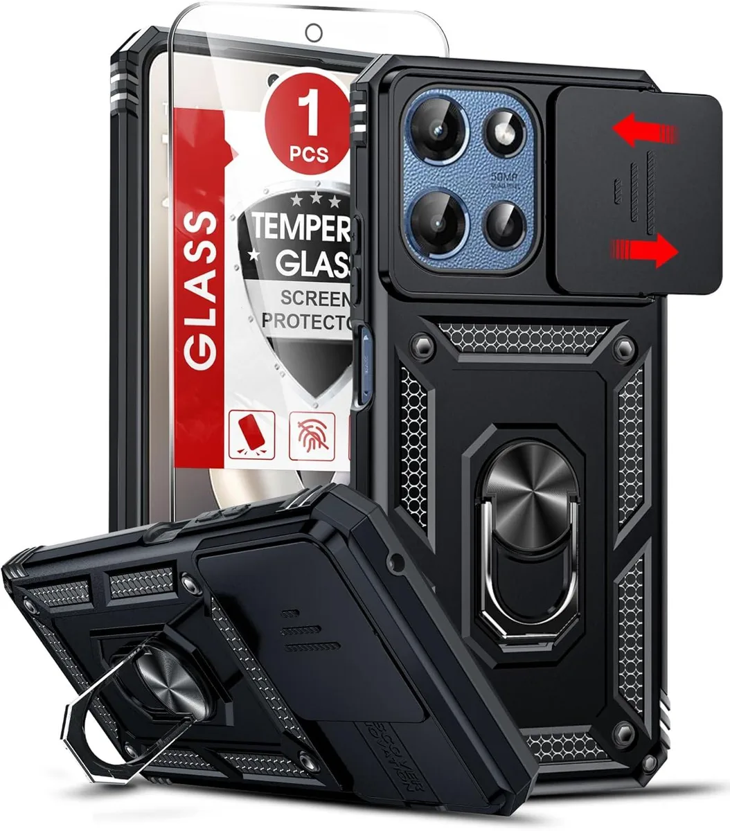 NuoTo NuoTo Moto G Power 2025/2026 Case with Slide Camera Cover Black — product photo