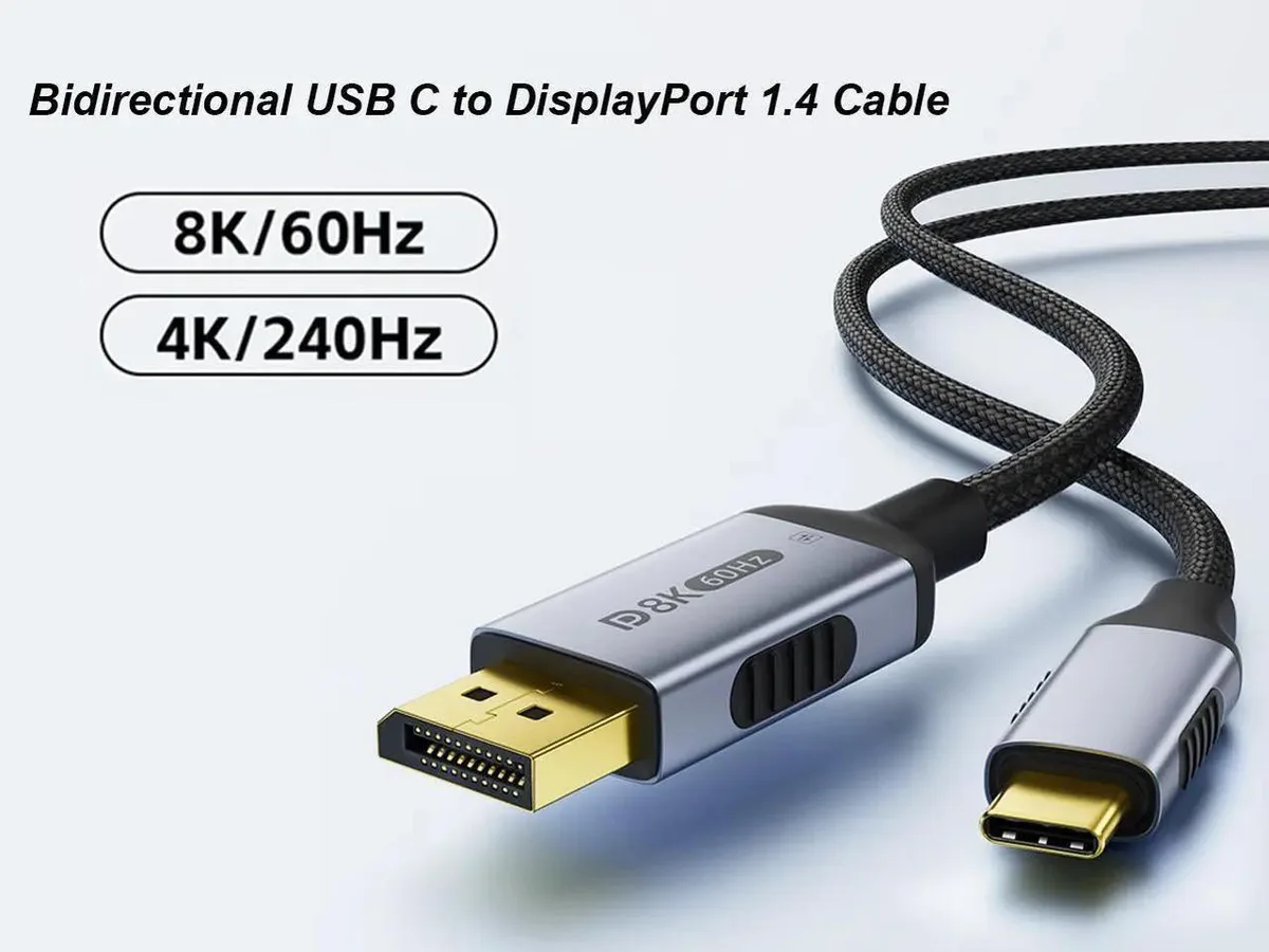 SMUGDESK SMUGDESK Bidirectional USB-C to DisplayPort 1.4 Cable 8K 60Hz 4K 240Hz 1m — product photo