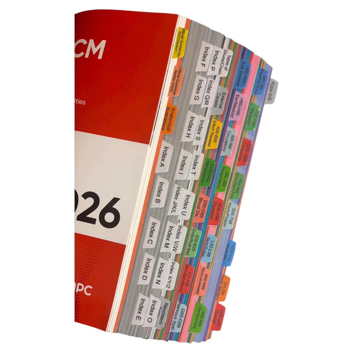  Bova Books ICD-10-CM AAPC Expert 2026 Color-coded Tabs — product photo