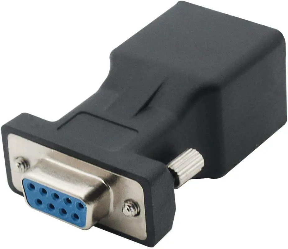 Vszerda Vszerda DB9 RS232 Female to RJ45 Female Adapter Network Ethernet Cable — product photo