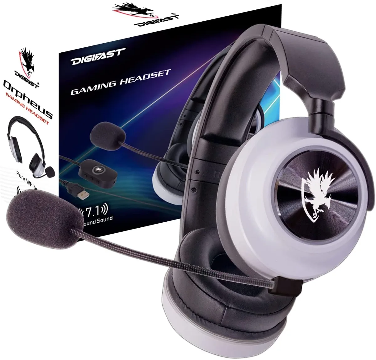Digifast Digifast Orpheus White Gaming Headset 50 mm 7.1 — product photo