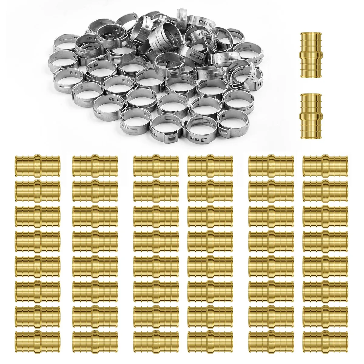 VEVOR VEVOR Brass Clamp Fittings 1/2" 50PCS PF5c-S1/2x1/2 — product photo