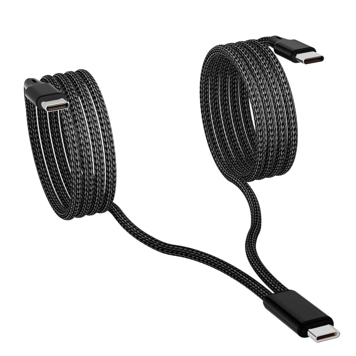  Zusnxaxe S22 USB-C to Dual USB-C Cable 4ft Black — product photo
