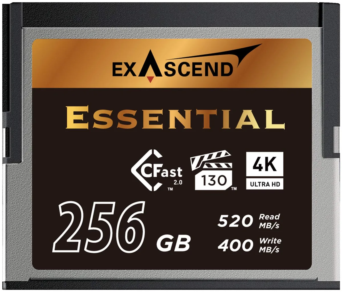 Exascend Exascend Essential 256GB CFast 2.0 EXSC3X memory card — product photo