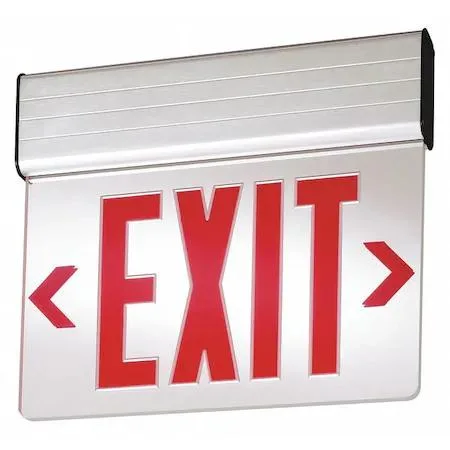 LITHONIA LIGHTING LITHONIA LIGHTING EDG 1 R EL SD Exit Sign 13 in W 11 1/8 in H traffic safety equipment — product photo