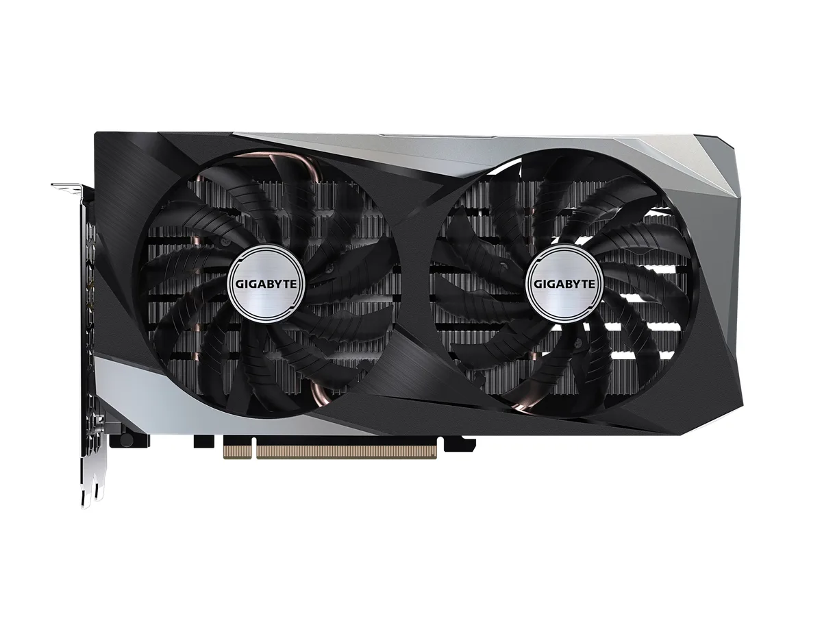 GIGABYTE GIGABYTE GV-N3050WF2OC-8GD WINDFORCE GeForce RTX 3050 graphics card — product photo