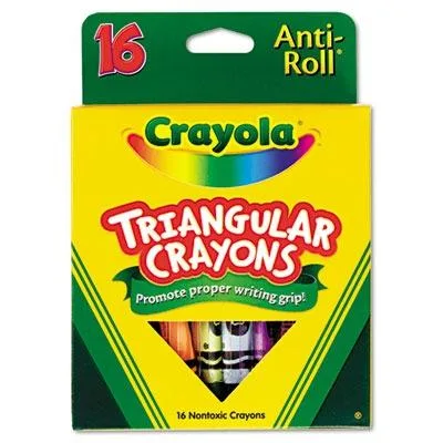 Crayola Crayola Triangular Anti-roll Crayons 16/Box educational supply — product photo