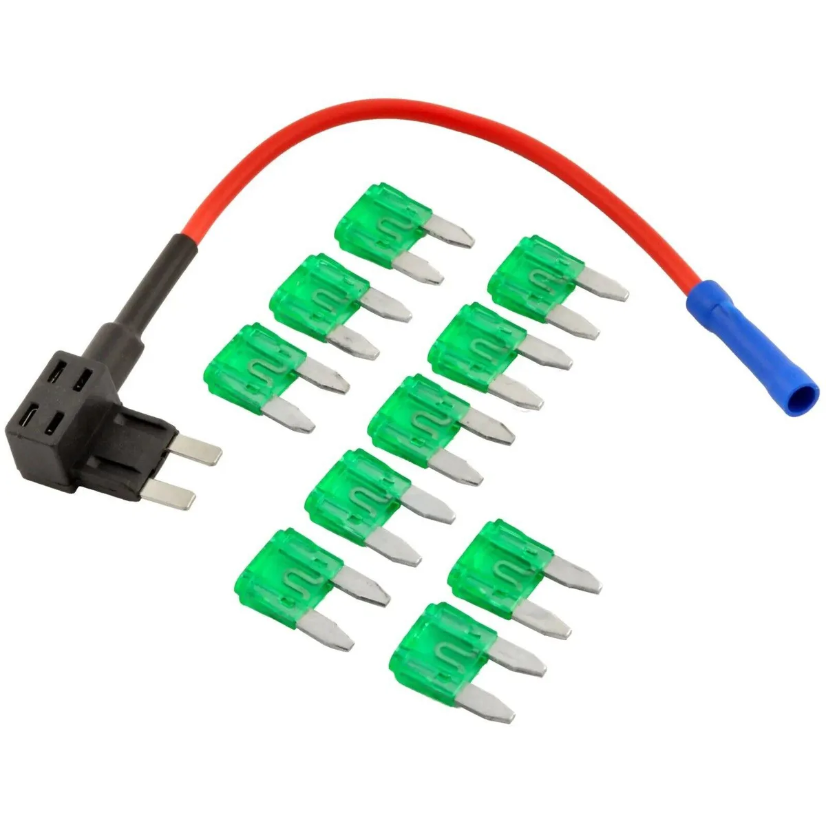 The Wires Zone The Wires Zone ATM Mini Blade Fuses 30A 10 Pack with Holder — product photo