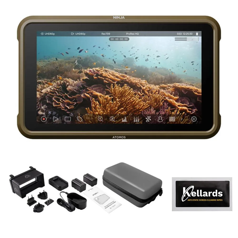Atomos Atomos Ninja 5.2" 4K HDMI Recording Monitor Bundle with 5" Accessory Kit &amp; Cleaning Wipes — product photo