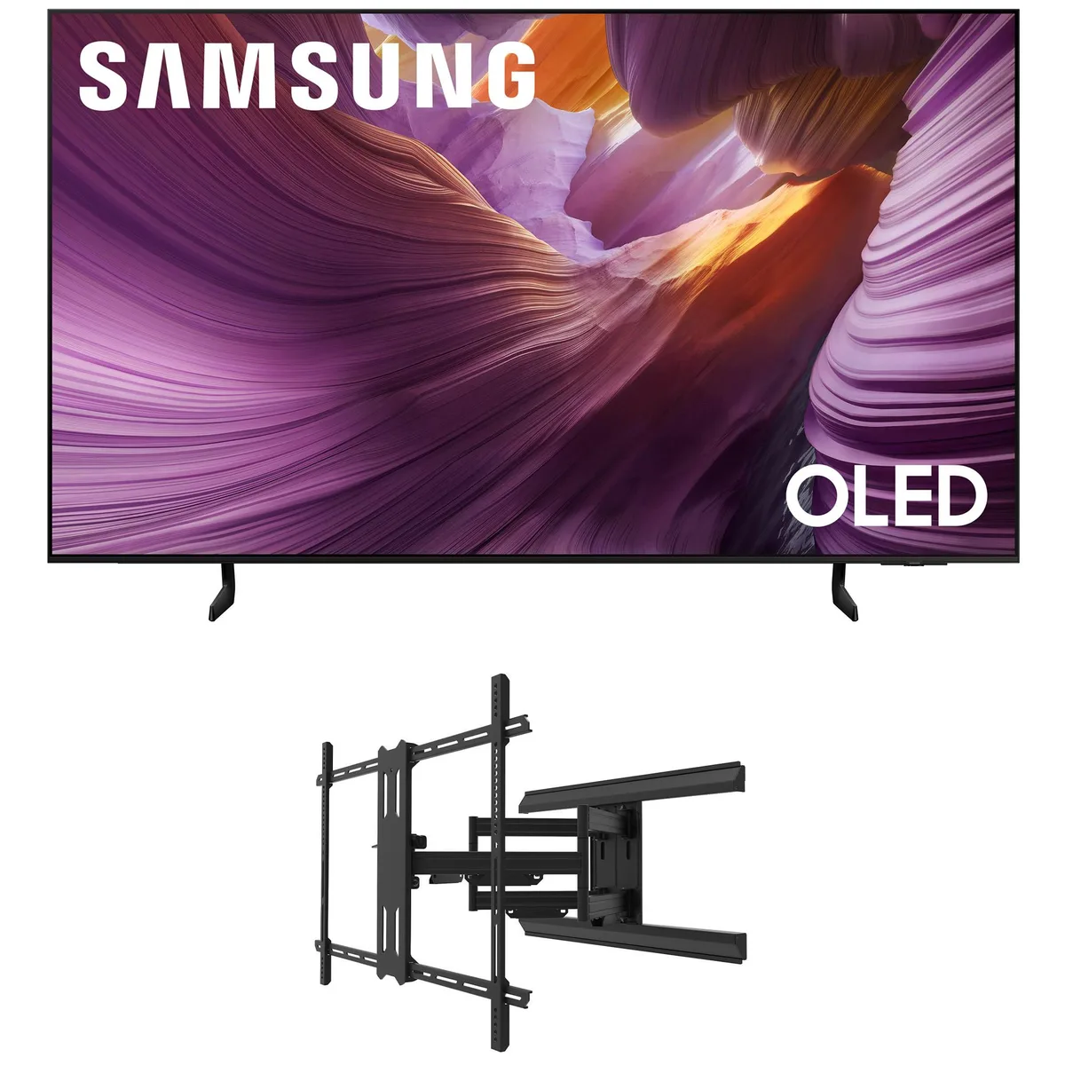 SAMSUNG Samsung QN77S85FAEXZA 77" OLED 4K 120Hz Smart TV with Kanto PMX800 Mount — product photo