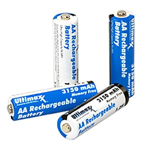 Ultimaxx Ultimaxx 4x AA 3150 mAh NiMH Rechargeable Batteries camera accessory — product photo