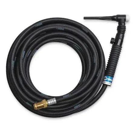 Air-cooled TIG torch kit with flexible neck and long back cap