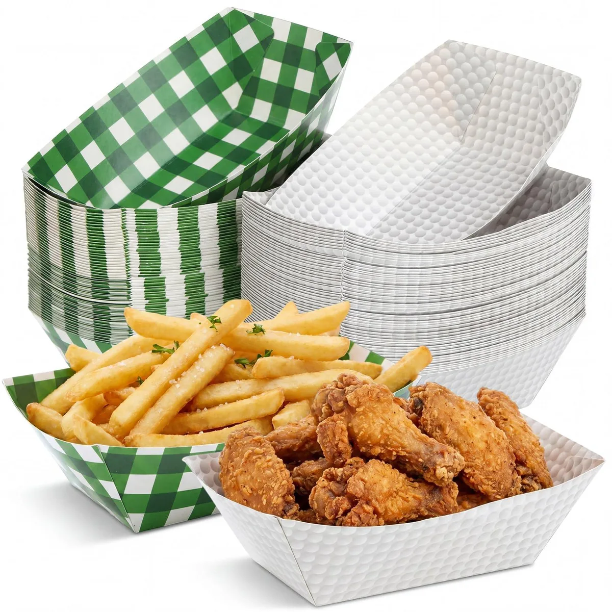 DNBeffulgent DNBeffulgent BAN5675 Golf Party Supplies Plaid 100 Pcs 2lb Green White — product photo