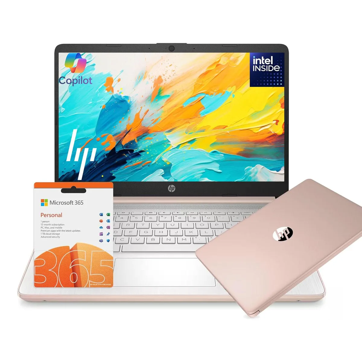 HP HP 14-dq6015dx 14 laptop Intel N150 16GB 128GB eMMC Rose Gold — product photo