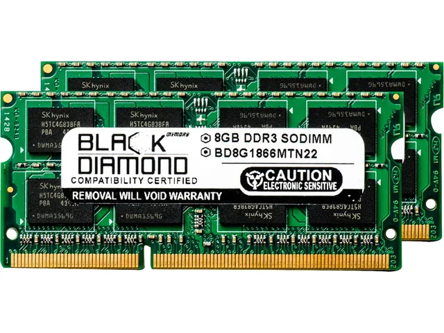 Black Diamond Memory Black Diamond Memory BD8GX21866MTN22 16GB (2 x 8GB) DDR3 1866 laptop RAM — product photo