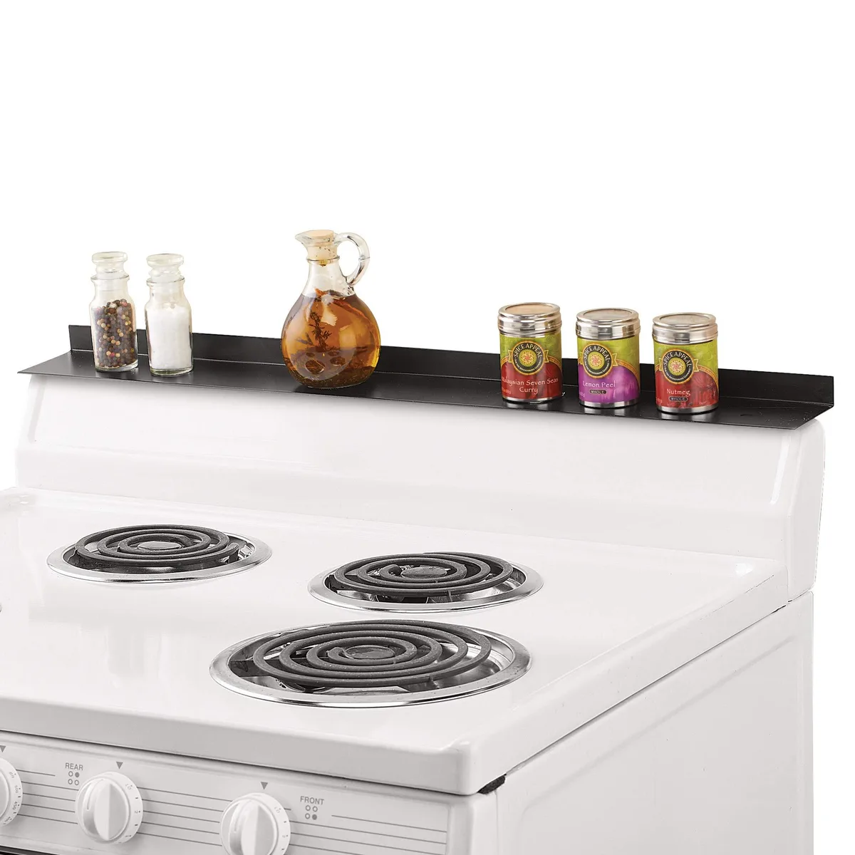 Collections ETC Collections ETC Instant Range Magnetic Top Shelf 30" Black decorative shelving — product photo