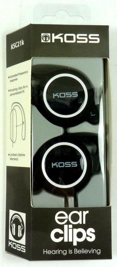 Koss Koss KSC7 ear-hook headphone 32 ohm 3.5 mm black/silver — product photo