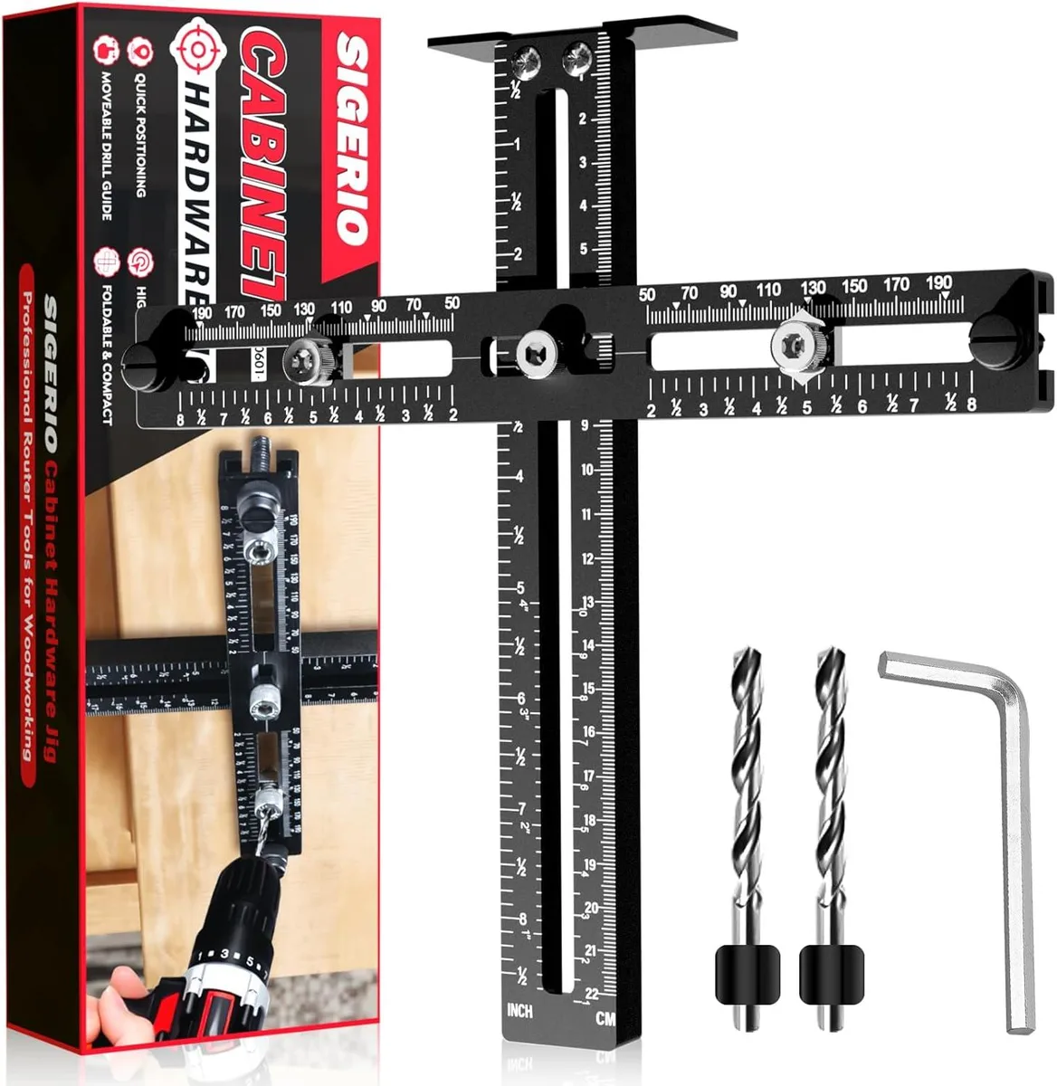 Sigerio Sigerio Cabinet Hardware Jig measurement tool — product photo