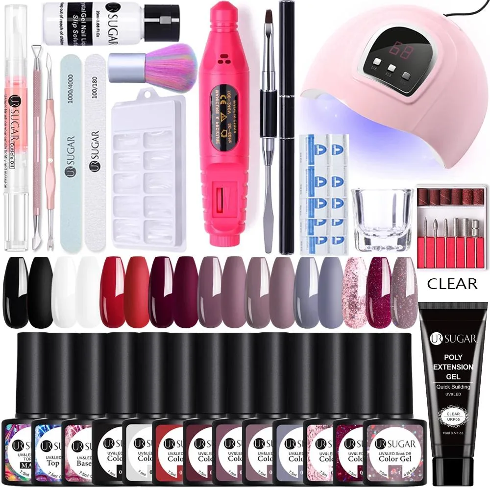 Hetai Tech 54W UV LED lamp with 112 gel polish colours 7.5 ml bottles